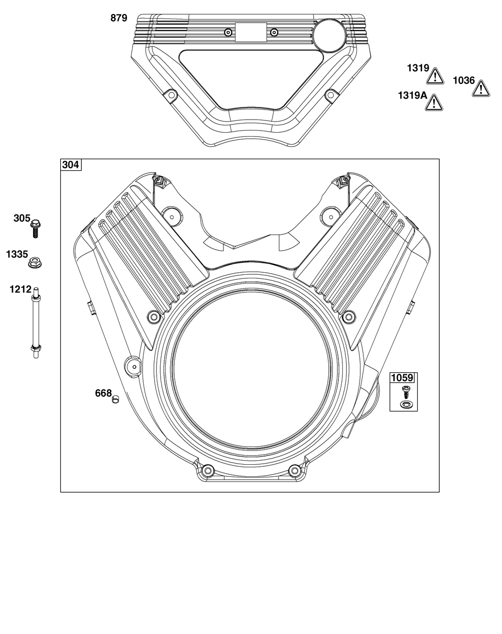 Blower Housing Group Diagram and Parts List for 61E377-0056-J1 400000 - 699999 Briggs and Stratton Engine